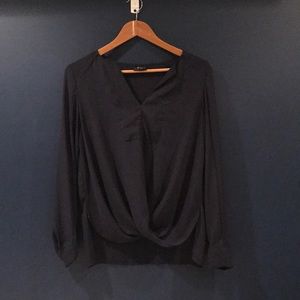 Navy Blue Dressy Top